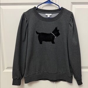 Charter Club Scottish “Scottie” Terrier Sweatshirt, Size XL